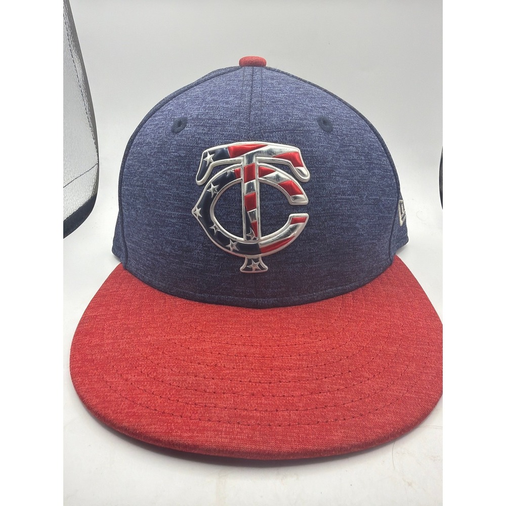 Minnesota Twins patriotic USA flag baseball hat 7 1/8